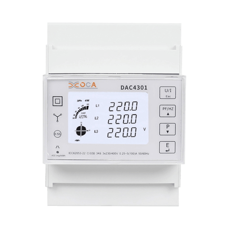 Dac4301 DIN Rail AC মাল্টি-ট্যারিফ মডবাস ইলেকট্রিক এনার্জি মিটার