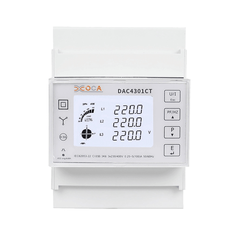 ট্রান্সফরমার এনার্জি মিটার সহ Dac4301CT DIN Rail AC থ্রি ফেজ