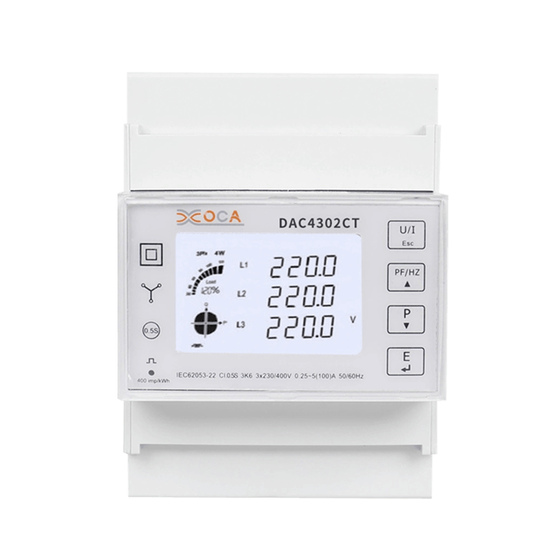 Dac4302CT DIN Rail AC থ্রি ফেজ ইন্টেলিজেন্ট এনার্জি মিটার