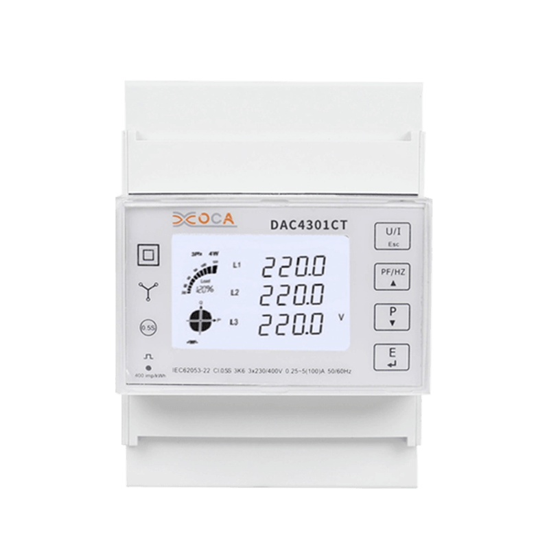 Dac4301CT DIN Rail CT তিন ফেজ মডবাস পাওয়ার মিটার