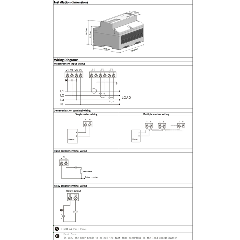 CT ইলেকট্রনিক স্মার্ট এনার্জি মিটার সহ Dac7321C-CT DIN রেল ওয়্যারলেস