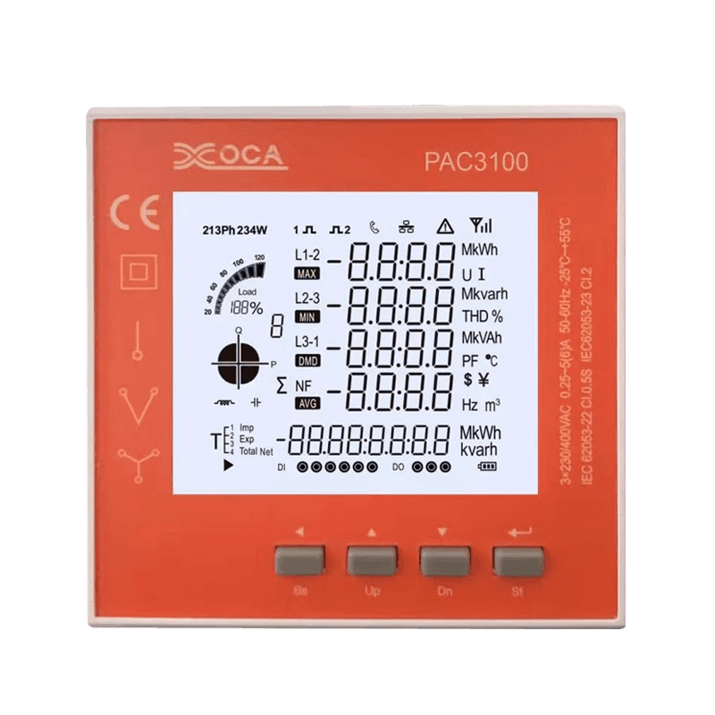 PAC3000 LCD ইন্টেলিজেন্ট প্যানেল পাওয়ার মিটার