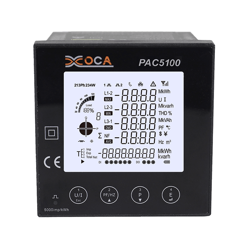 PAC5100 ওয়্যারলেস LCD ডিজিটাল প্যানেল বৈদ্যুতিক পাওয়ার মিটার