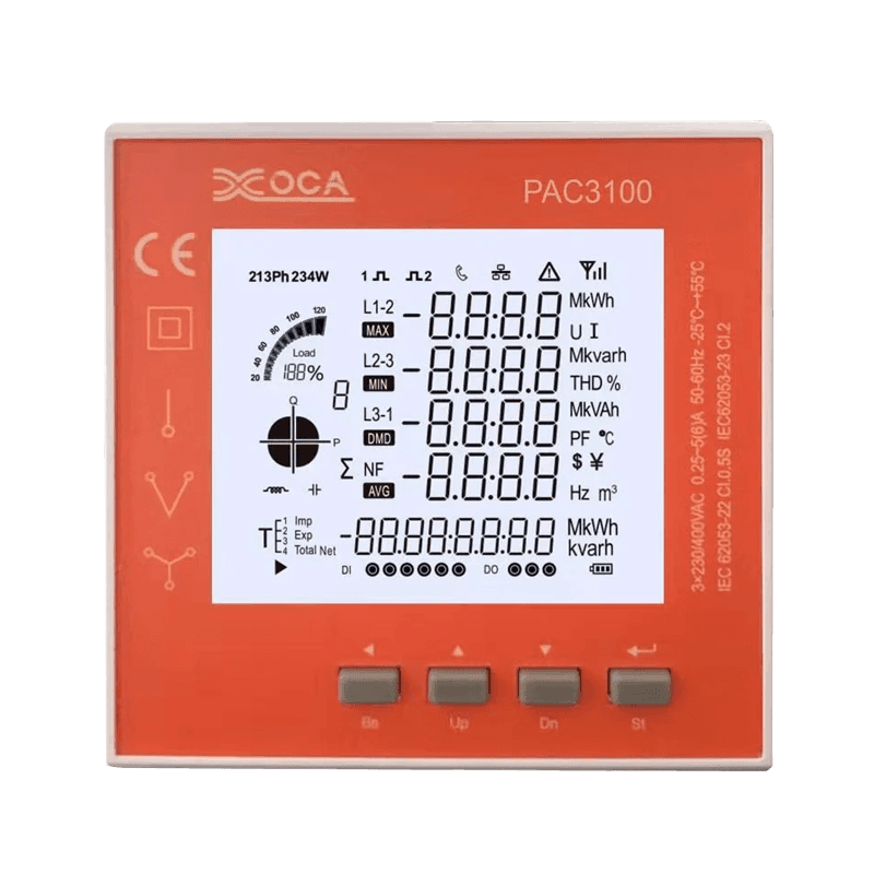 PAC3100 স্মার্ট ডিজিটাল এলসিডি ওয়াইফাই ইলেকট্রনিক পাওয়ার মিটার