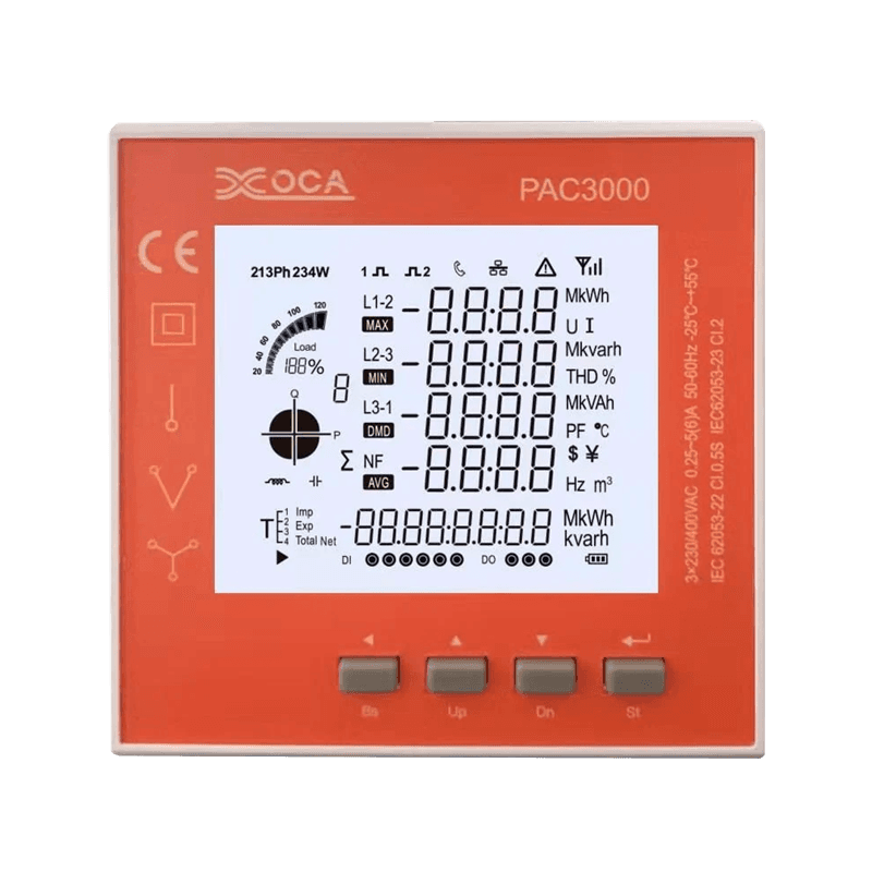 PAC3000 LCD ইন্টেলিজেন্ট প্যানেল পাওয়ার মিটার